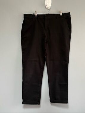 Tommy Hilfiger Classic Black Women’s Chino Ankle Cuffed Pants Size 12